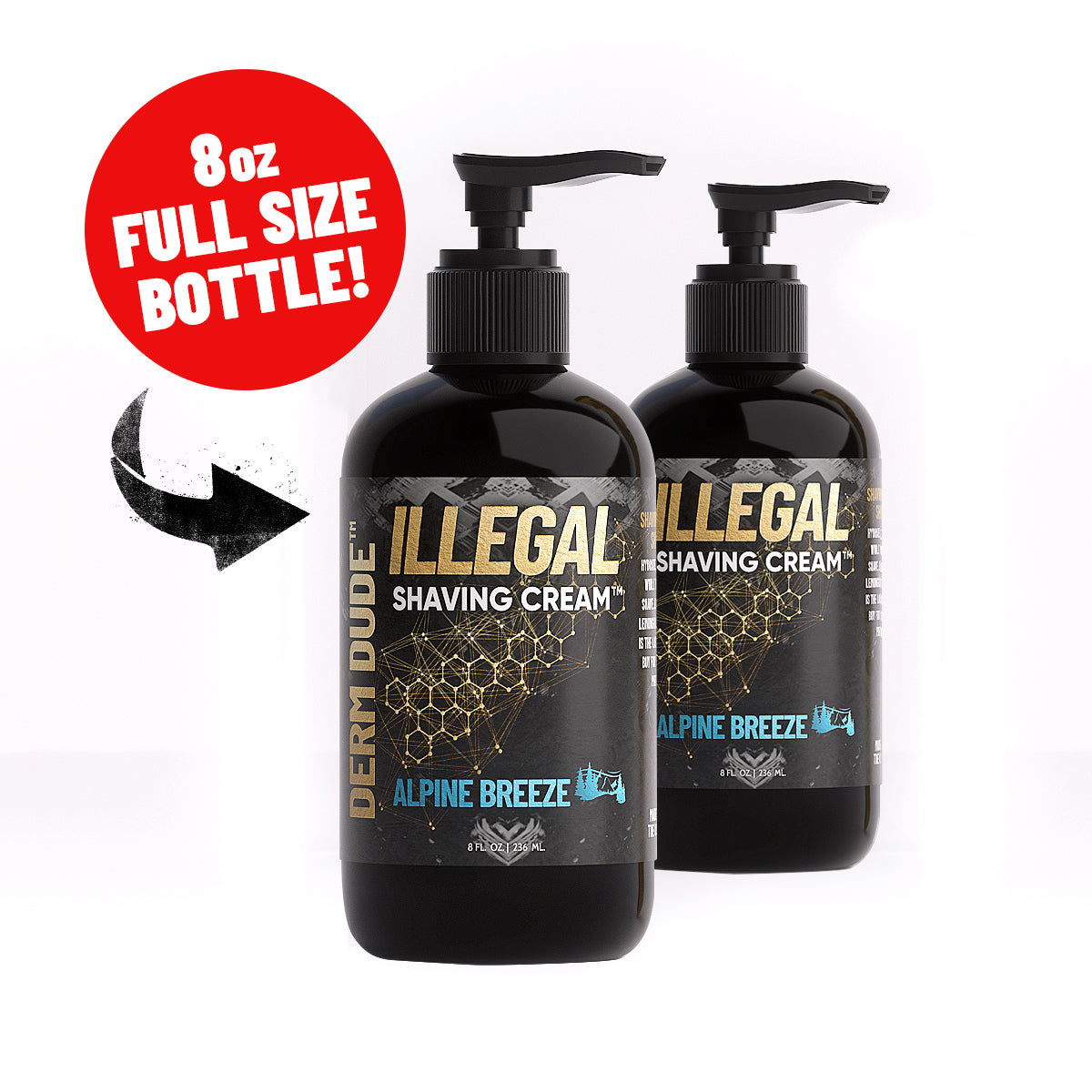 Save with 2 Pack Ilegal Shave Cream by Derm Dude in Alpine Breeze