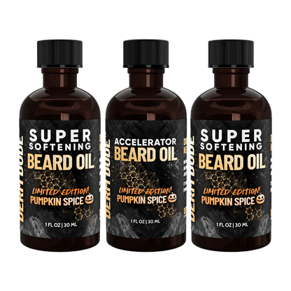 3 Pack Limited Edition Accelerator Beard Oil - Pumpkin Spice