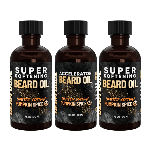 Derm Dude - 3 Pack Limited Edition Accelerator Beard Oil Pumpkin Spice 5