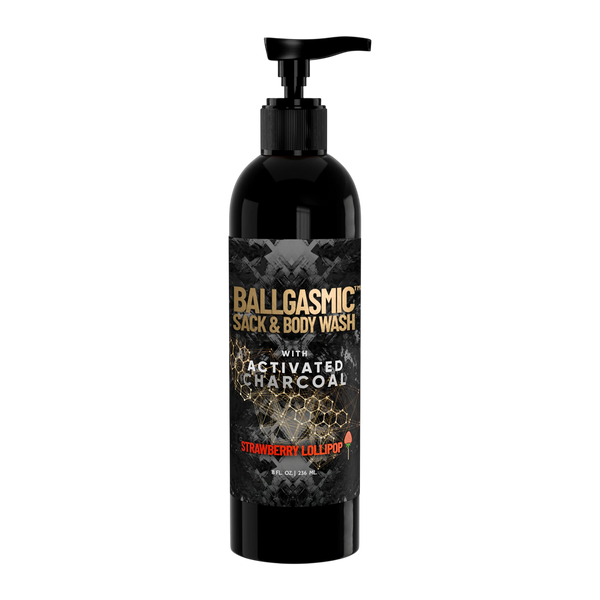 Derm Dude - BallGasmic Men s Balls Body Wash with Activated Charcoal Strawberry Lollipop