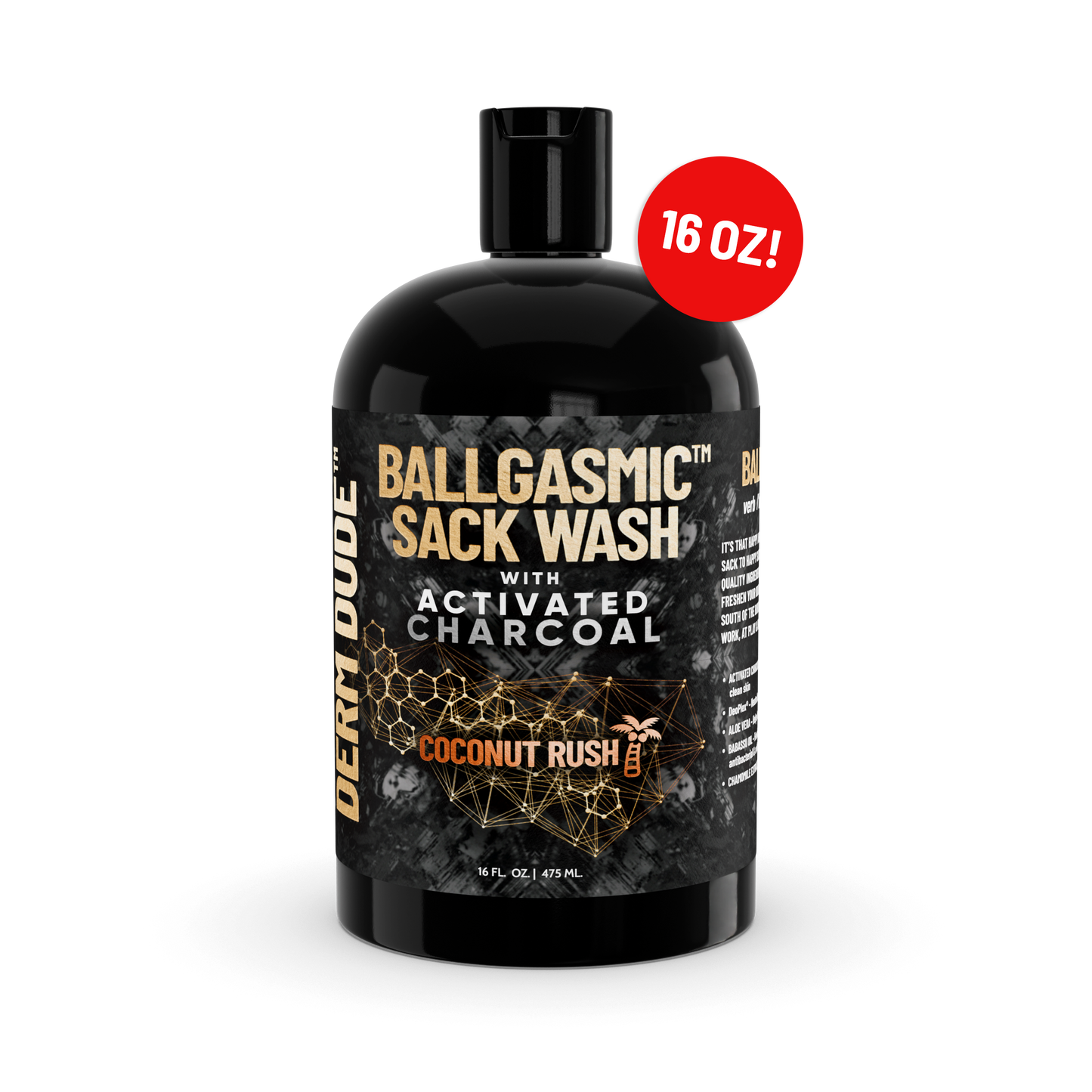 BallGasmic Ball Wash with Activated Charcoal 16oz