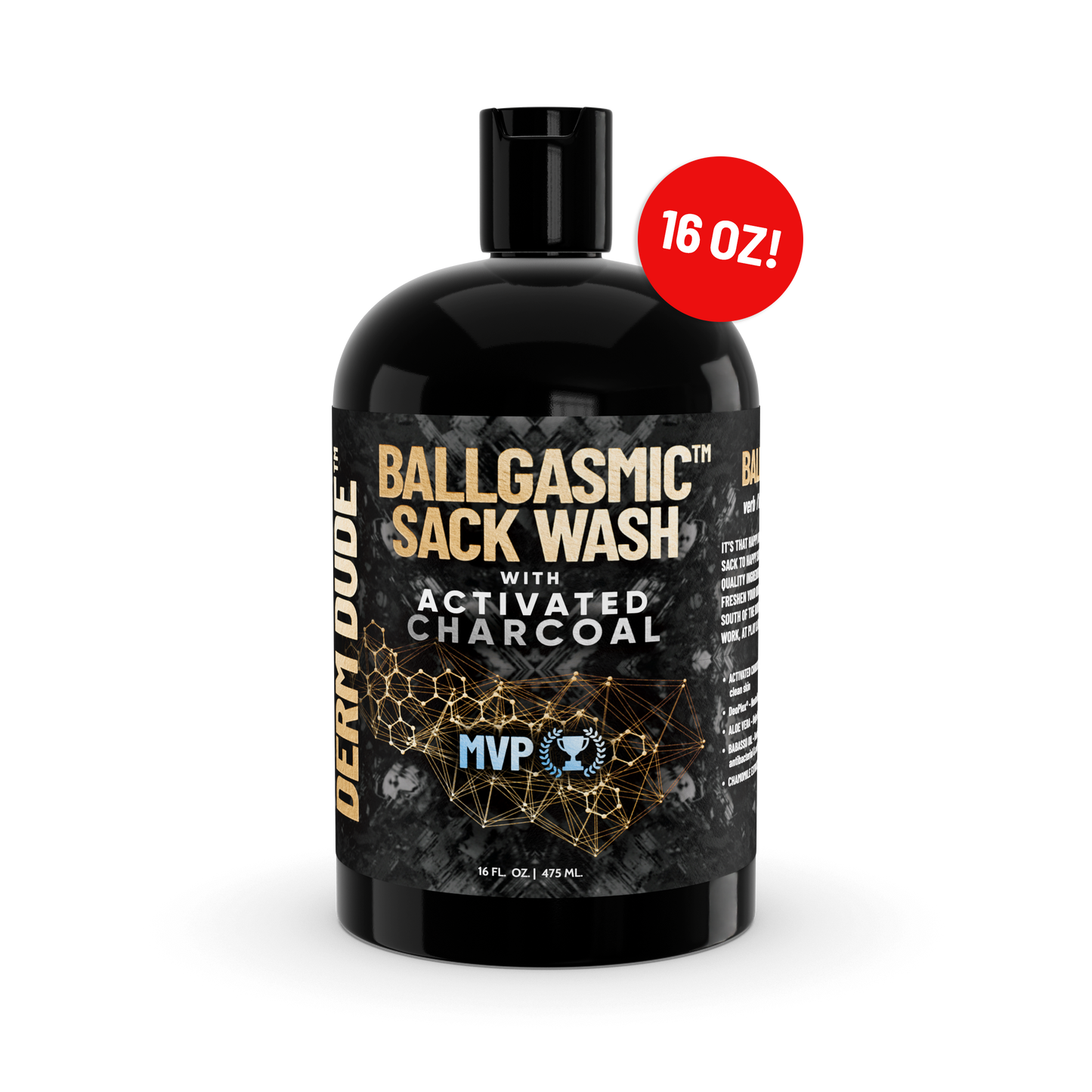 BallGasmic Ball Wash with Activated Charcoal 16oz