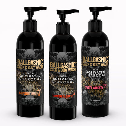 Ballgasmic Sack Wash with Activated Charcoal 3PK Variety Pack