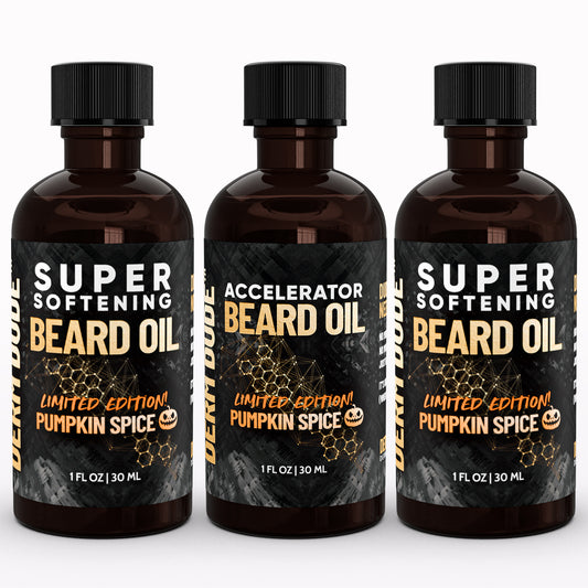 3 Pack Limited Edition Accelerator Beard Oil - Pumpkin Spice