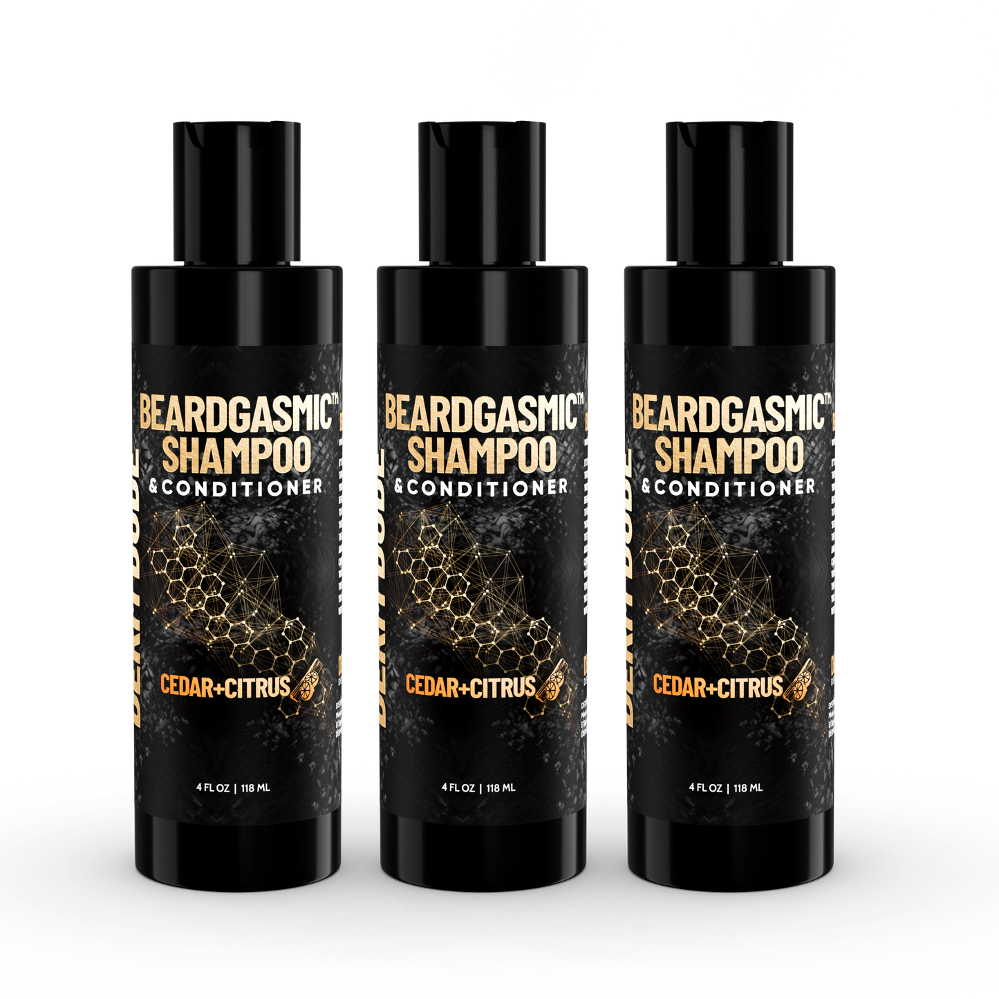 BeardGasmic™ 2-in-1 Beard Shampoo & Conditioner - Cedar & Citrus