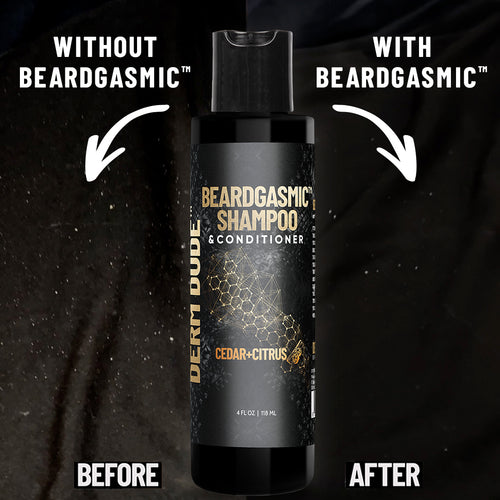 BeardGasmic™ 2-in-1 Beard Shampoo & Conditioner | 2 Pack Derm Dude