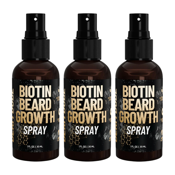 Derm Dude - Biotin Beard Growth Spray Pack 3
