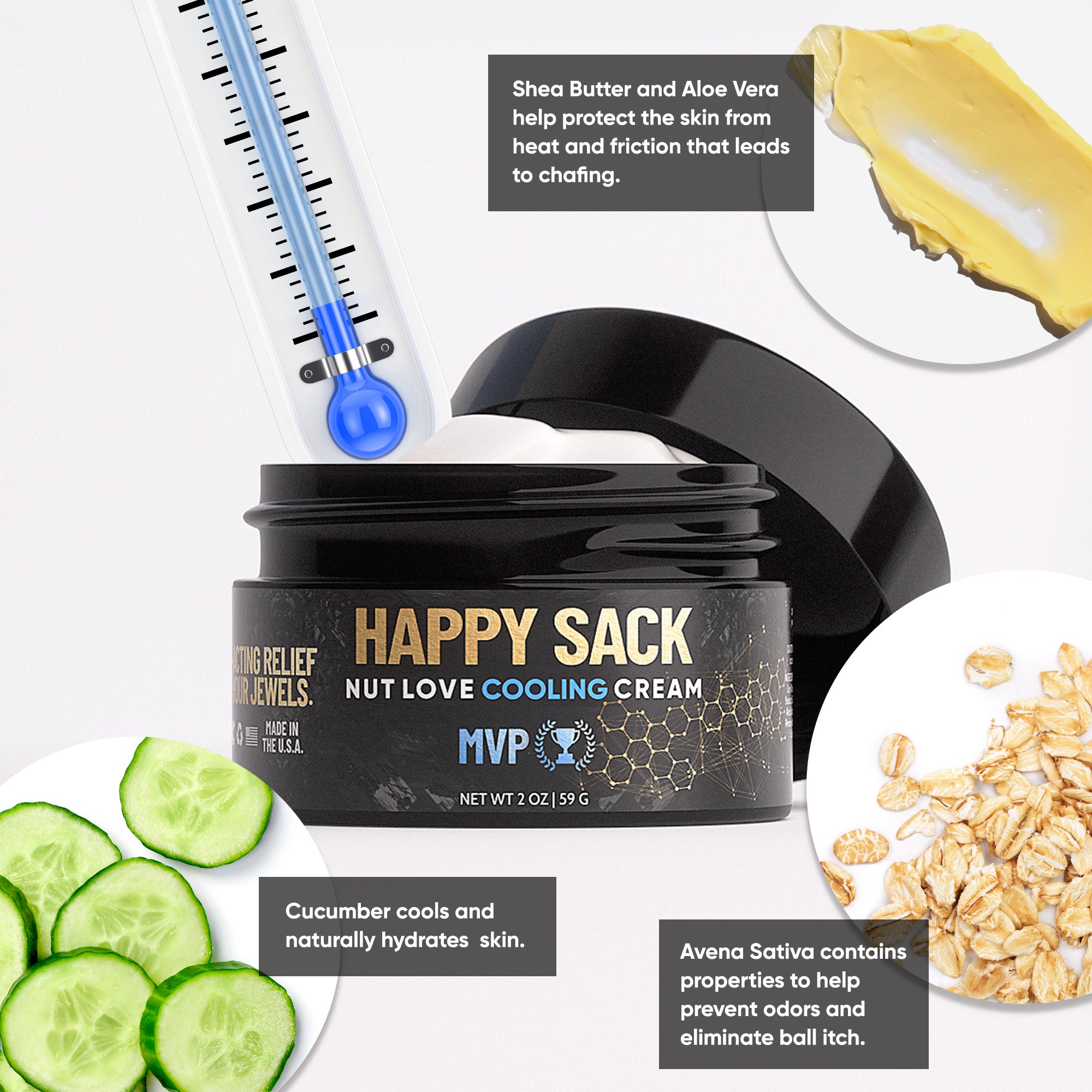 Happy Sack Nut Love Cooling Ball Cream - Derm Dude