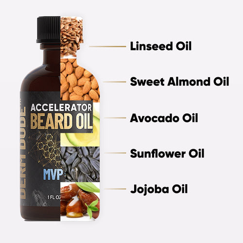 Accelerator Beard Oil 3 Pack - Island Rum+ Morning Woodsy + SandalWoody Derm Dude