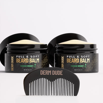 Full and Soft Beard Balm Variety Pack + Comb