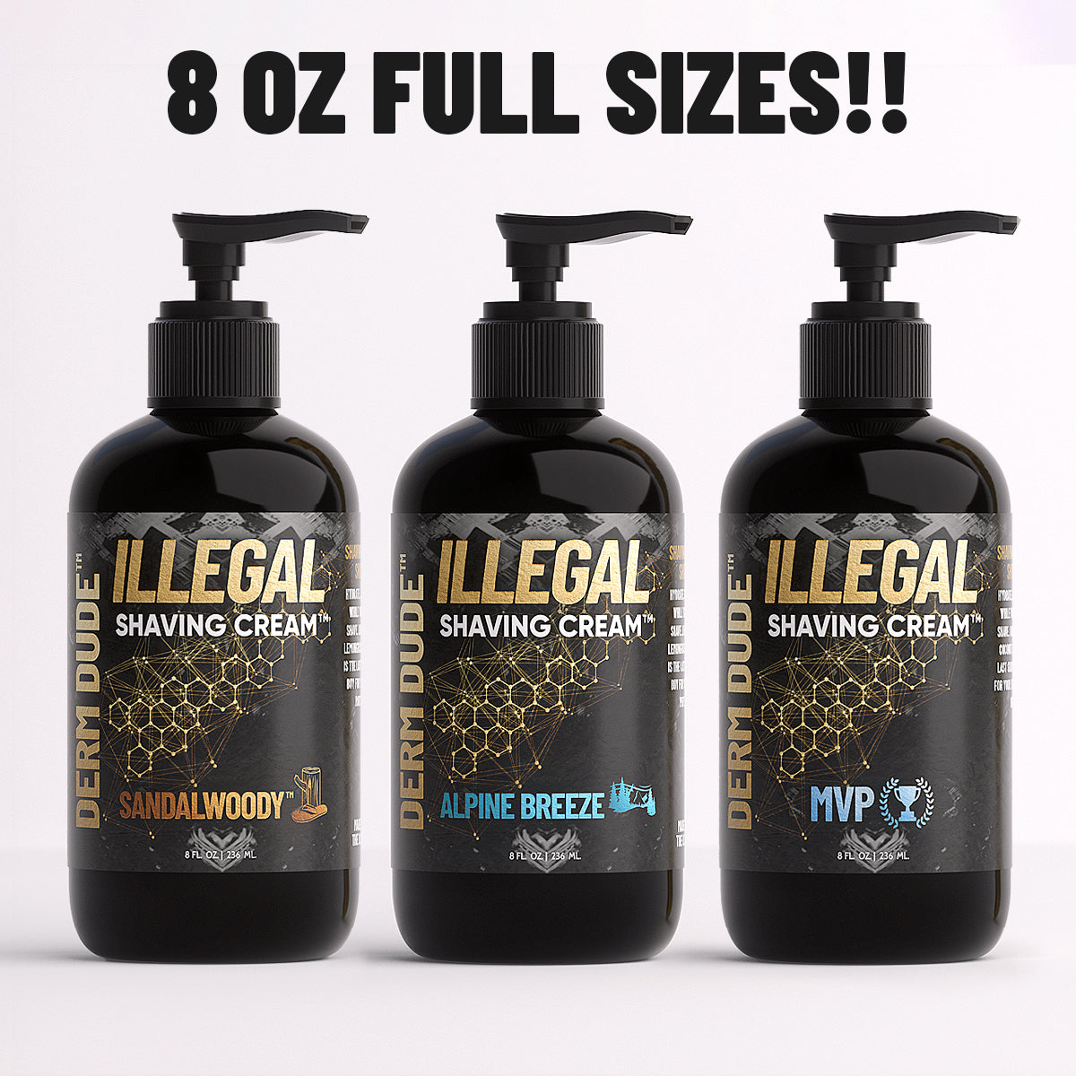 ‘El Trio’ Illegal Shave Cream™ Variety Pack Derm Dude