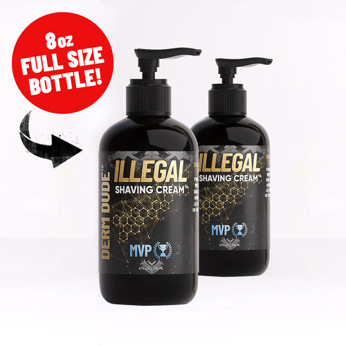2 Pack Value  Ilegal Shave Cream by Derm Dude - MVP Scent 
