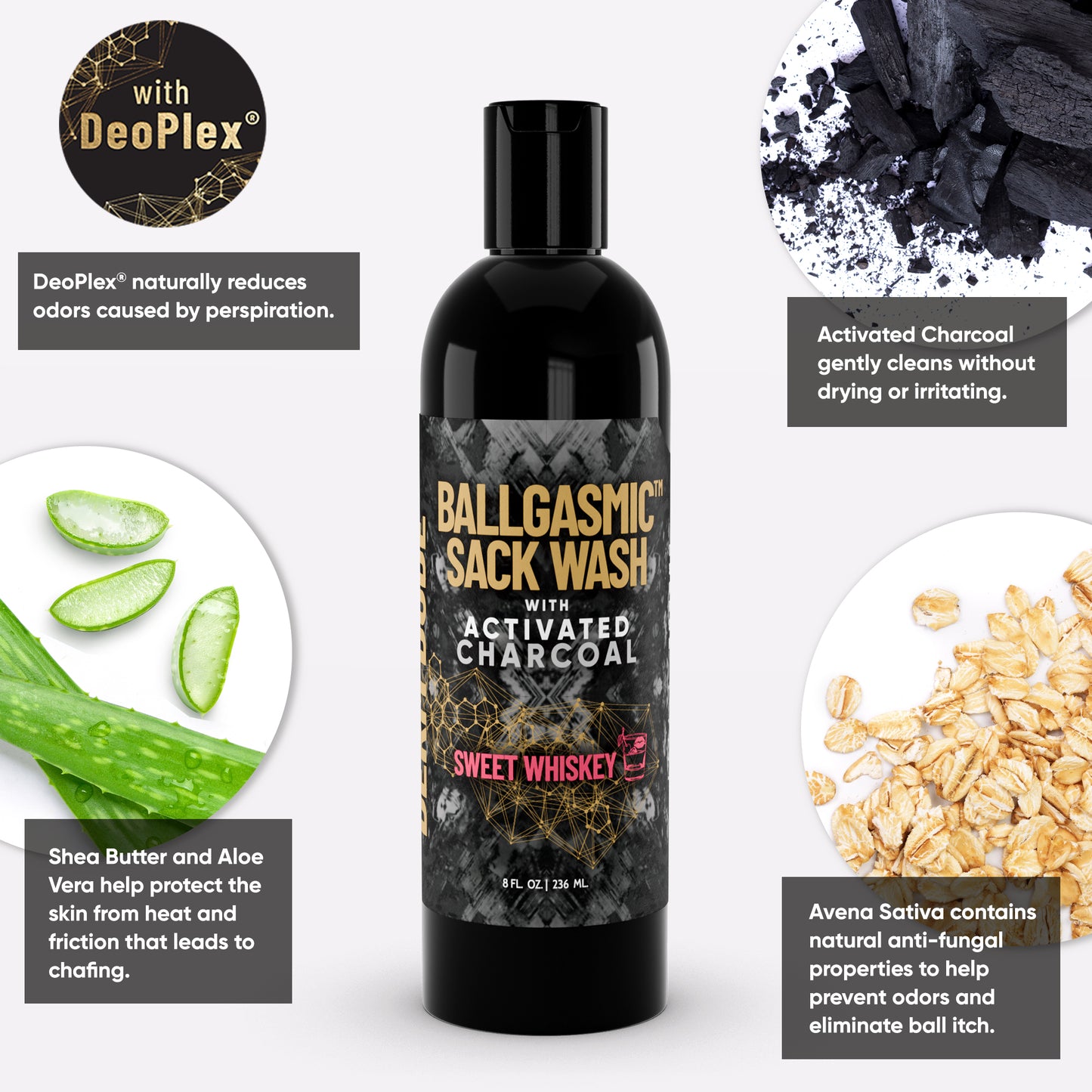 BallGasmic Ball Wash with Activated Charcoal 8oz