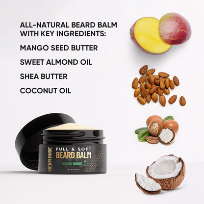 Full and Soft Beard Balm Variety Pack + Comb