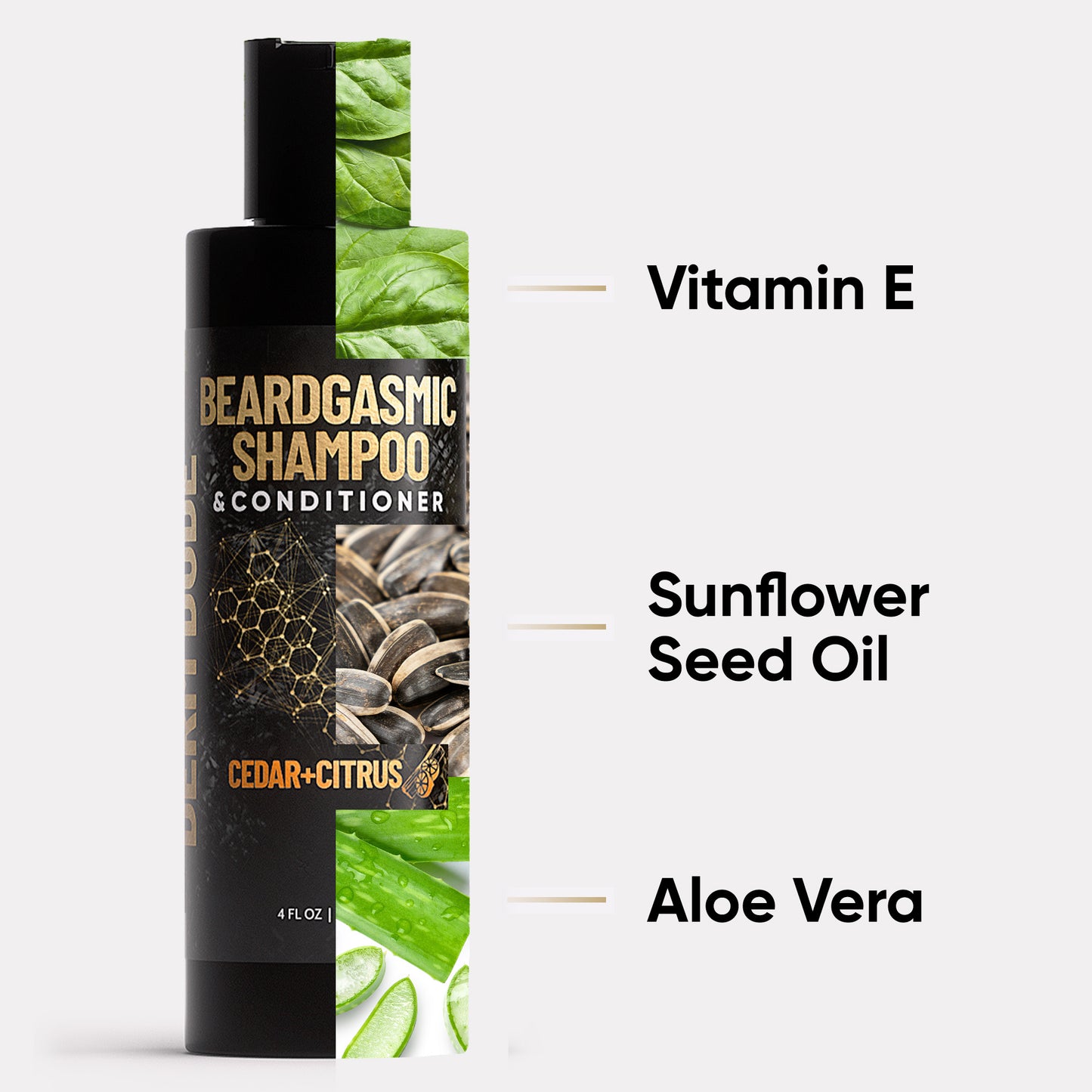 BeardGasmic™ 2-in-1 Beard Shampoo & Conditioner - Cedar & Citrus