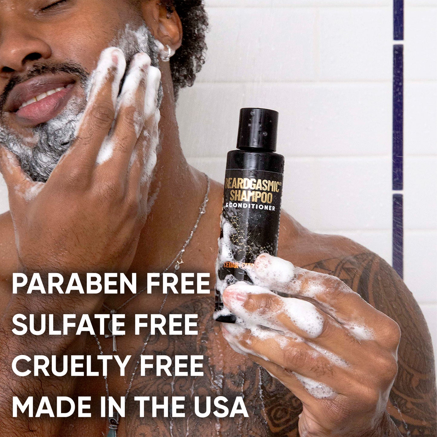 BeardGasmic™ 2-in-1 Beard Shampoo & Conditioner - Cedar & Citrus