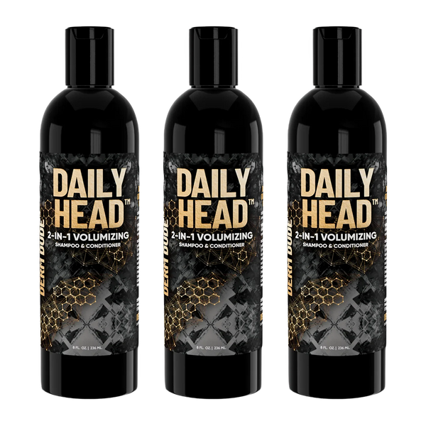 Derm Dude - Daily Head2 IN 1 Volumizing Shampoo 3 Pack
