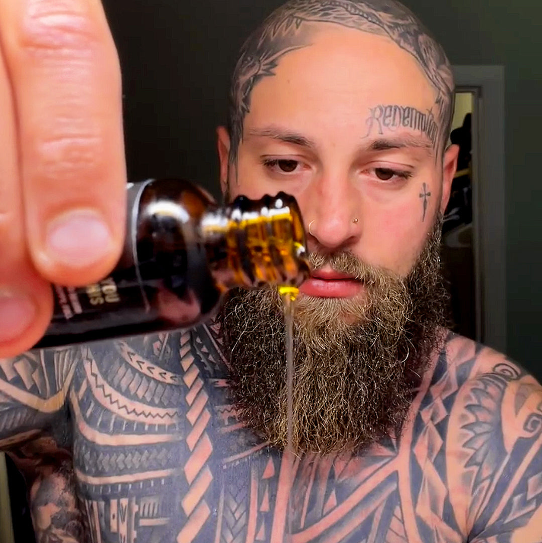 Mega Beard Growth Oil & Biotin Power Pack + Free Beard Growth Roller