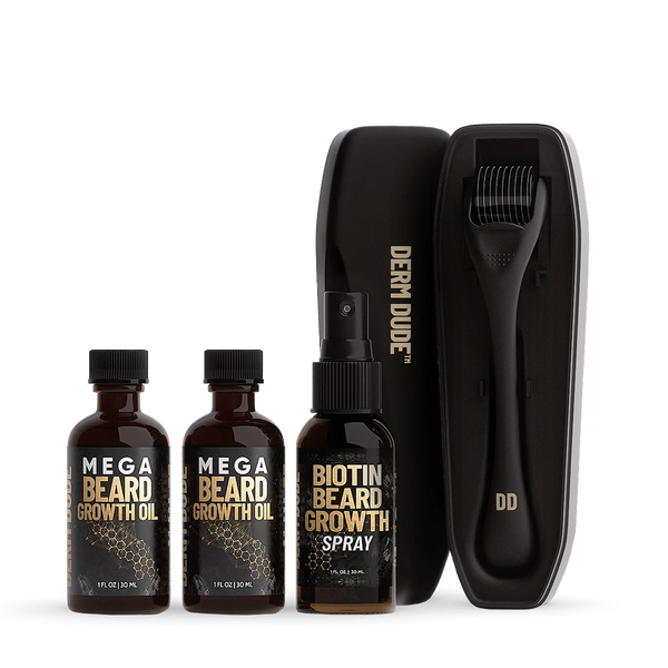 Derm Dude - Mega Beard Growth Oil Biotin Power Pack
