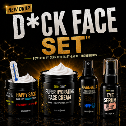 Derm Dude D*ck Face | Special-Edition Scent | Peptide + Electrolyte Skincare +Clinically Proven Odor Eliminating Ball Cream+Free Amaze Balls Deo Spray