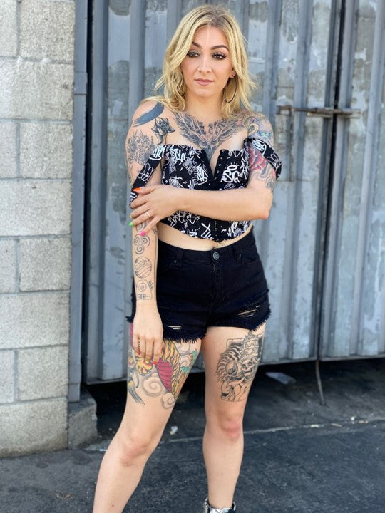 Blonde Woman with Tattoos