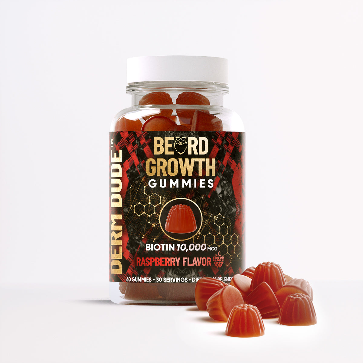 Beard Growth Gummies (Quantity) Derm Dude