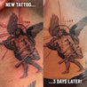 TATTOO AFTERCARE BEFORE AND AFTER