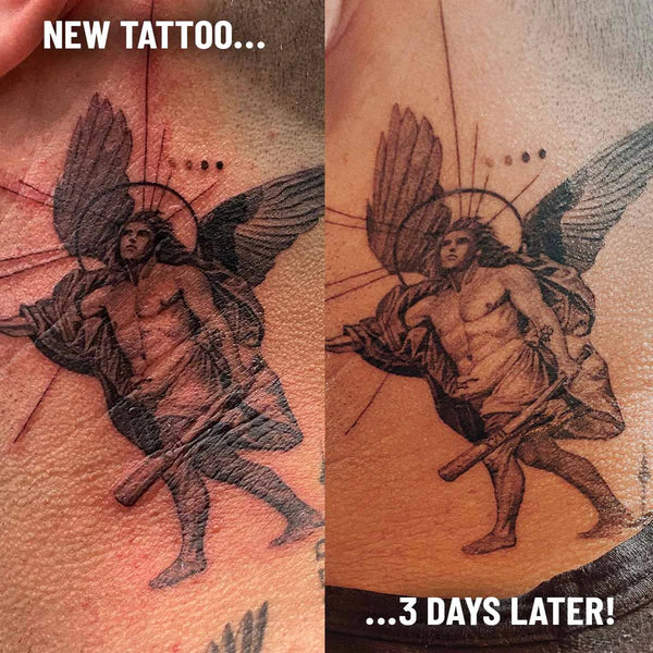 TATTOO AFTERCARE BEFORE AND AFTER