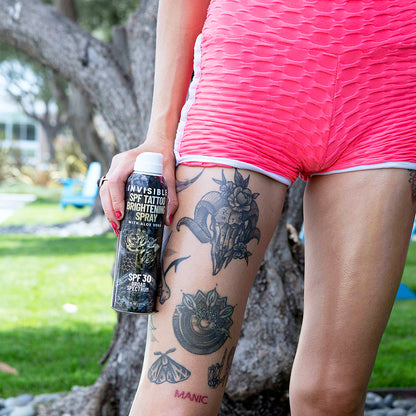 Invisible SPF 30 Tattoo Brightening Spray sweat reisistant